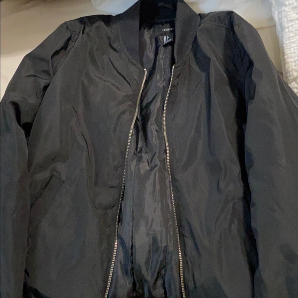 Black bomber jacket